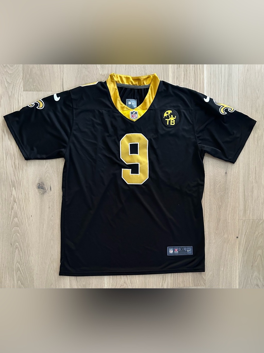 Nike Drew Brees New Orleans Saints NFL Football Jersey TB Memorial Patch Size XL